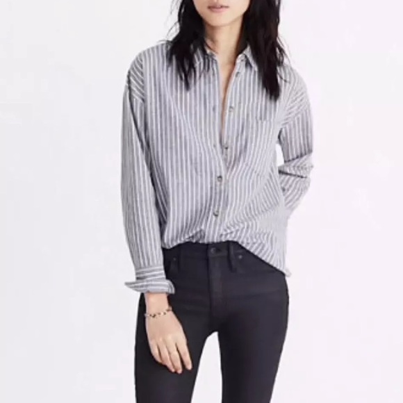 Madewell Tops - Madewell Flannel Striped Westward Shirt